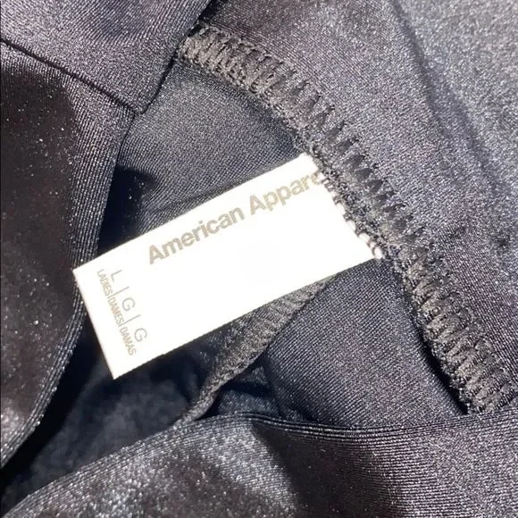 AMERICAN APPAREL Nylon Tricot High Waist Legging L - Picture 4 of 6